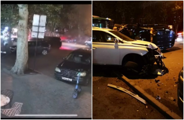 Մեր բոլորի հարկերով գնված Սուրեն Պապիկյանի ծառայողական շքեղ ինքնագնացը մխրճվել է կայանված մեքենաների մեջ (տեսանյութ)